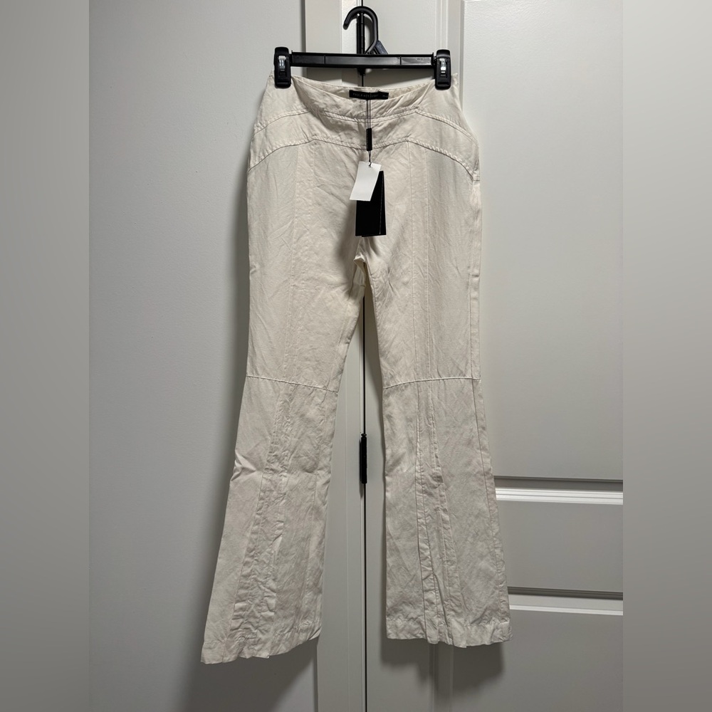 Elegant Cream Flared Pants